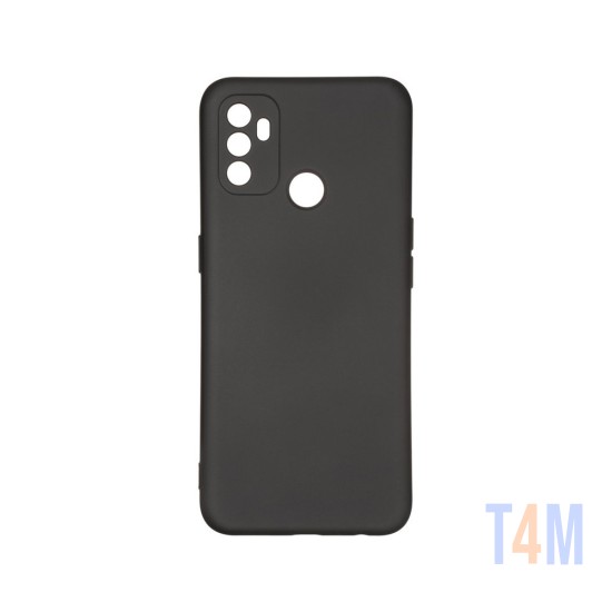 Funda de Silicona con Marco de Cámara para Oppo A53 Negro